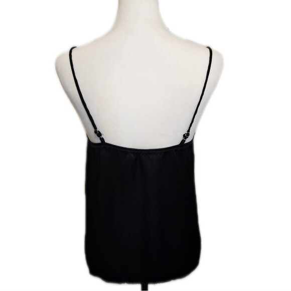 Lost April 100% viscose black spaghetti strap tank top camisole, size S - Picture 3 of 7
